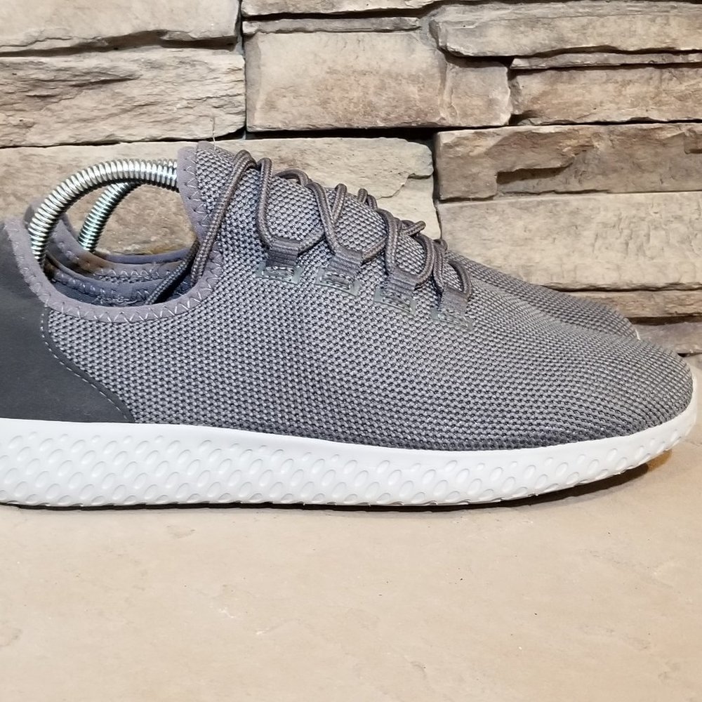 George Men's Size 8.5 Slip On Lace Up Memory Foam Knit Casual Sneaker Shoes Gray